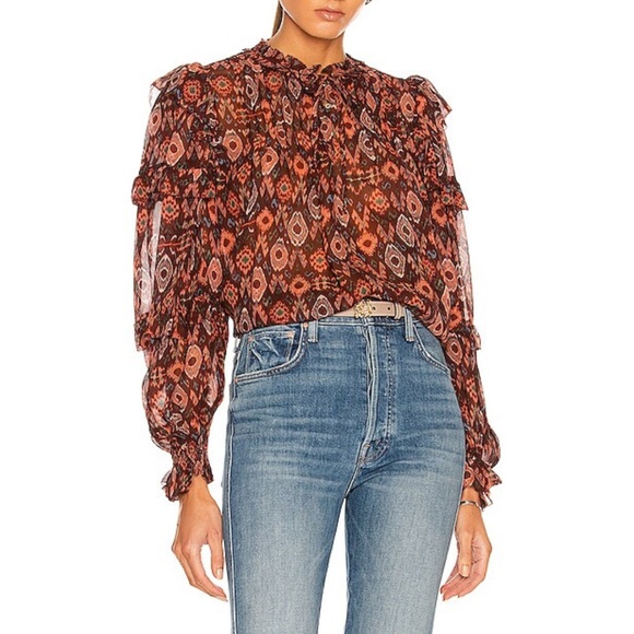 Ulla Johnson Tops - Ulla Johnson Miray Blouse in Garnet Size 6